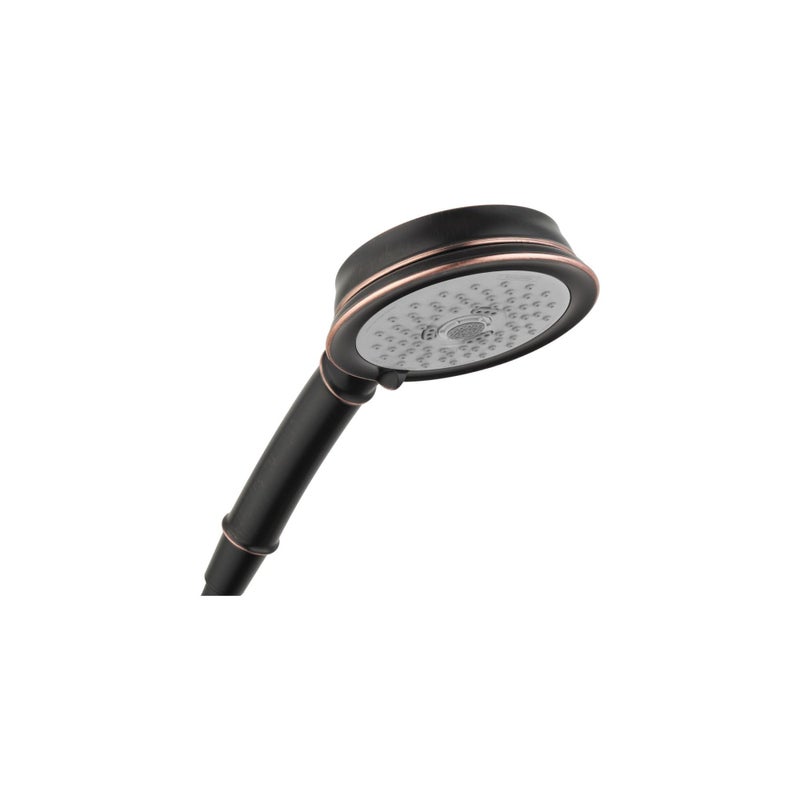 hansgrohe Croma 100 Classic Low Flow 5-inch Handheld Shower Head Classic 3 Full, Pulsating Massage, Intense Turbo 04753920, Rubbed Bronze - Image 1